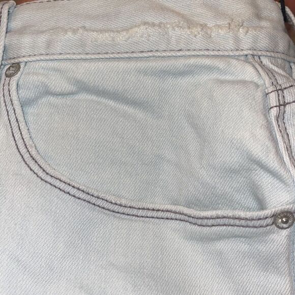 Hudson Jeans Skirt Lulu Pencil Light Blue Wash Frayed Denim Skirt Sz 26 - Picture 11 of 11